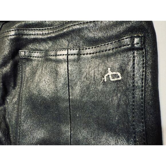 rag & bone / JEAN Washed Black Lamb Leather Skinny Pants – Size 24 - Picture 8 of 8